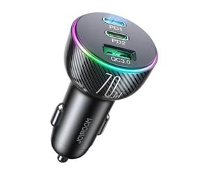 Mobil - Adaptere og ladere - Joyroom Car charger  JR-CL26 2x USB-C PD 1x USB 70W (black) - JR-CL26