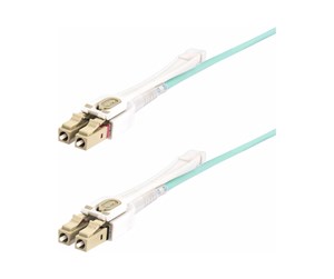 Nettverkskabel - 4m (13ft) LC to LC (UPC) OM4 Multimode Fiber Optic Cable w/Push Pull Tabs 50/125µm 100G Networks Bend Insensitive Low Insertion Loss - LSZH Fiber Patch Cord (450FBLCLC4PP) - patch cable - 4 m - aqua - 450FBLCLC4PP