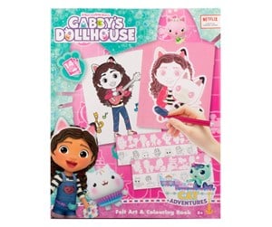 Kreative leker - Gabby's Dollhouse Felt Art Coloring Book - GD23351