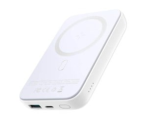 Nødlader - Joyroom Mini Wireless PowerBank 20W 10000mAh JR-W020 (white) Nødlader - Hvit - 10000 mAh - JR-W020 White