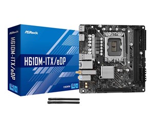 Hovedkort - ASRock H610M-ITX/eDP Hovedkort - Intel H610 - Intel LGA1700 socket - DDR4 RAM - Mini-ITX - 90-MXBJK0-A0UAYZ