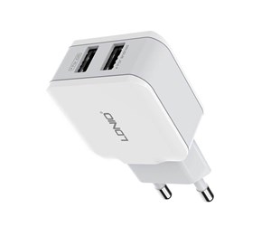 Mobil - Adaptere og ladere - LDNIO Wall charger  A2202 2x USB 12W (white) - A2202 EU