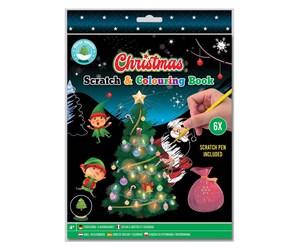 Kreative leker - Grafix Scratch and Coloring Book Christmas - 800046