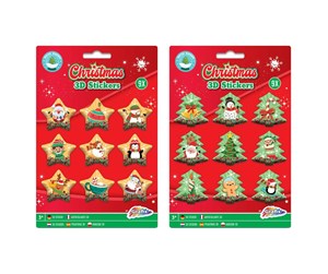 Kreative leker - Grafix 3D Stickers Christmas (Assorted) - 800041