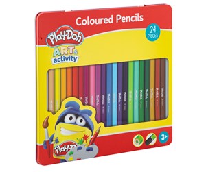 Arts & Crafts - Tilbehør - Hasbro Play-Doh 24 Coloured Pencils in Tin - 160003