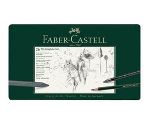 Skrive- & Tegneverktøy - Faber Castell Faber-Castell PITT GRAPHITE - pencil crayon and paint brush set - 2B 2H 3B 4B 6B 8B 9B B HB - 4005401129745