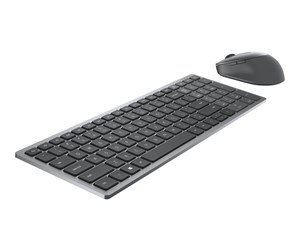 Tastatur - Dell Wireless Keyboard and Mouse KM7120W - keyboard and mouse set - Icelandic - titan grey - Tastatur & Mussett - Islandsk - Grå - KM7120W-GY-ICE