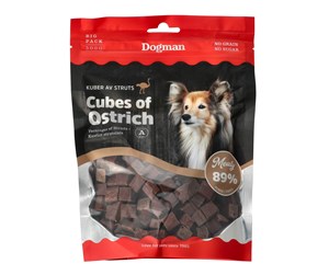 Hund - Dogman Cubes of ostrich 300g - 310471