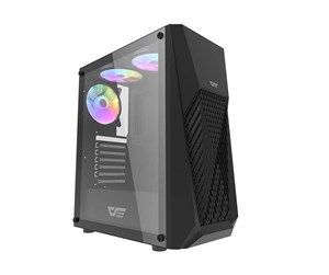 Kabinett - Darkflash Computer case DK150 with 3 fans (black) - Kabinett - Miditower - Svart - DK150