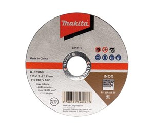 Vinkelsliper - Makita  D-65969 - THIN CUT-OFF WHEEL 125x22.23 - 1 pcs. - D-65969