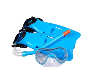 Vannlek - ASG Snorkel Set Junior Blue S - ASG3004BLUES