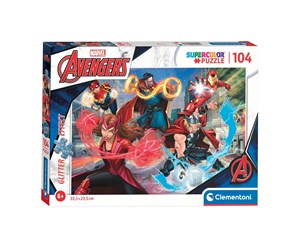 Puslespill - Clementoni Glitter Puzzle The Avengers 104st. Gulv - 20347