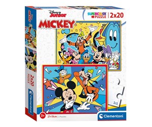 Puslespill - Clementoni Puzzle Mickey Mouse 2x20st. Gulv - 24791