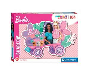 Puslespill - Clementoni Jigsaw Puzzle Super Color - Barbie Roller Skate 104pcs. Gulv - 27164