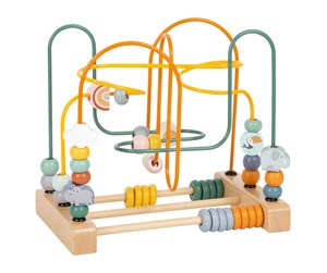 Babyleker - Small Foot - Wooden Motor Skills Spiral Safari with Beads - 11956