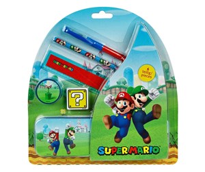 Skole - Undercover Super Mario School Set in Tin 7 pcs. - SUMB6458