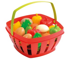 Leketøy - Ecoiffier 100% Chef Fruit and Vegetables in Basket - 966