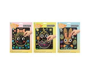 Kreative leker - Grafix Easter Holographic Dot Art Set 22x18cm (Assorted) - 810040