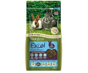 Smådyr - Burgess Excel Rabbit Junior & Dwarf 10kg, Mint - 22205