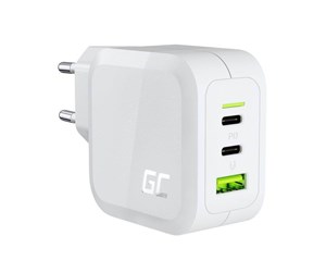 Mobil - Adaptere og ladere - Green Cell PowerGaN charger 1x USB-A 2x USB-C 3.25 A - CHARGC08W