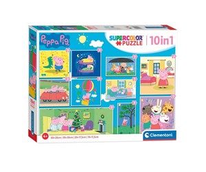 Puslespill - Clementoni Puzzles Peppa Pig 10in1 Gulv - 20271