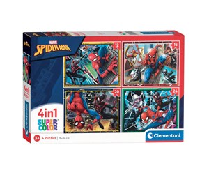 Puslespill - Clementoni Puzzles Marvel Spiderman 4in1 Gulv - 21515