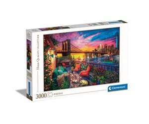 Puslespill - Clementoni Puzzle Manhattan Balcony Sunset 3000st. Gulv - 33552