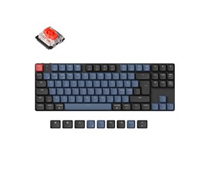 Tastatur - Keychron K1 Pro QMK/VIA Wireless RGB Hot Swap Low Profile Red - ND - Gamingtastatur - Uten numpad - Nordisk - Svart - K1P-H1