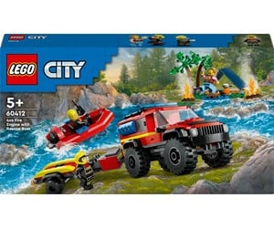 LEGO® - LEGO City 60412 Firehjulsdrevet brannbil med redningsbåt - 60412