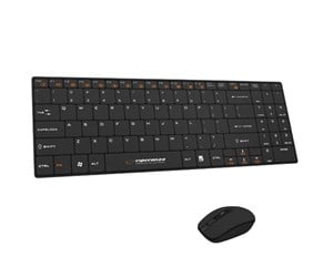 Tastatur - Esperanza WIRELESS SET 2.4GHZ USB LIBERTY BLACK - Tastatur & Mussett - Svart - EK122K