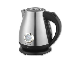 Vannkoker - Esperanza Vannkoker ELECTRIC KETTLE WITH THERMOMETER THAMES 1.7 L INOX - Aluminium - 2200 W - EKK029