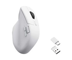 Mus - Keychron M6 Wireless - Hvit - Ergonomisk mus - Optisk - 7 - Hvit - M6-A3