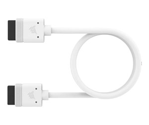 Kabinett-tilbehør - Corsair iCUE LINK Cable - 60cm - Straight Connector - White - CL-9011127-WW