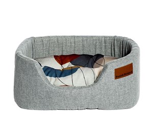 Hund - Danish Design Colour Block Silver Lux Slumber Bed M - D01921