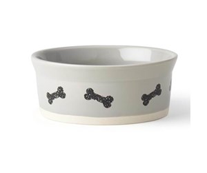 Hund - Active Canis Classy Bones 5" Bowl Light Gray 1.5 cups - 97054