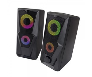 Høyttalere - PC - Esperanza SPEAKERS 2.0 USB LED RAINBOW BAILA - Svart - EGS103