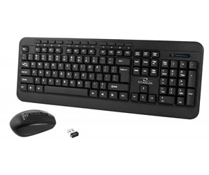 Tastatur - Esperanza TITANUM 2.4GHZ USB WIRELESS KIT AKRON - Tastatur & Mussett - Svart - TK109