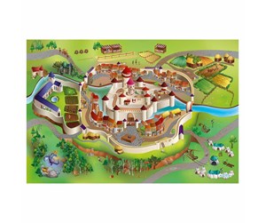 Barnerom - Achoka Play mat Castle Middle Ages 100x150cm - 11226-E2