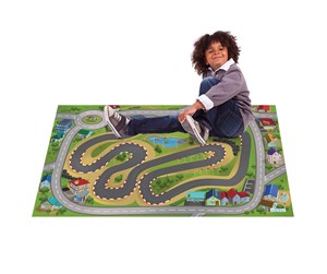 Barnerom - Achoka Race track play mat 100x150cm - 11744-E3