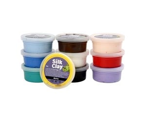 Kreative leker - Silk Clay - Basic Colors 10x40gr. - 79143