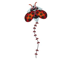 Utendørsleker - Kites Ready 2 Fly - Pop-up Nylon Kite Ladybug - EZNY925