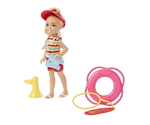 Dukker, Bamser & Utstyr - Barbie Chelsea Can Be… Lifeguard Doll And 6 Career-themed Accessories Including Life Buoy - HKD94