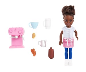 Dukker, Bamser & Utstyr - Barbie Chelsea Can Be… Barista Doll And 7 Career-themed Accessories Including Coffee Maker - HKD95