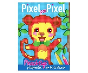 Kreative leker - Mondikaarten Pixel Coloring Book Monkey - 9789088201226