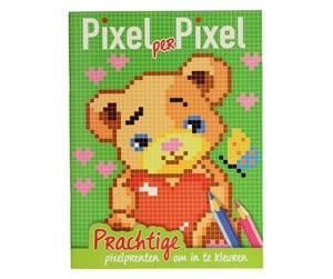 Kreative leker - Mondikaarten Pixel Coloring Book Little Bear - 9789088201219