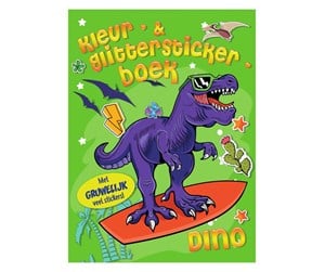 Kreative leker - Mondikaarten Color & Glitter Sticker Book Dino - 9789088201523