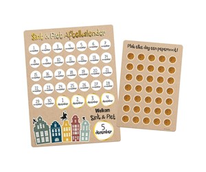 Leketøy - Folat BV Sinterklaas Countdown Calendar with Stickers Welcome Sint & Piet - 65698