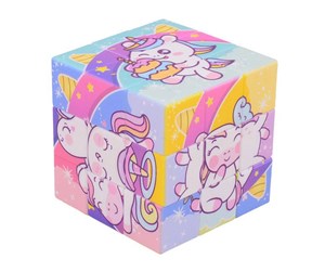 Puslespill - Johntoy Unicorn Puzzle Cube Blokk - 24494