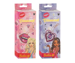 Små gaver til barn - Besties Diamond Painting Keychain Making (Assorted) - 140034