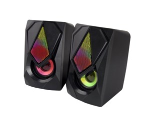 Høyttalere - PC - Esperanza SPEAKERS 2.0 USB LED RAINBOW BOOGIE - Svart - EGS102